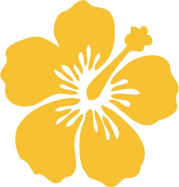 Decaltor Hibiscus Style 2 Vinyl Decal for Car Window Laptop, 5 in