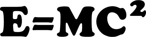 Picniva E=mc2 Physics Vinyl Wall Decal, Matte White, 64 x 16 in
