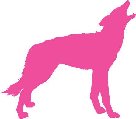 Decaltor Wolf Silhouette 5 in Vinyl Decal for Laptop Bumper Wall