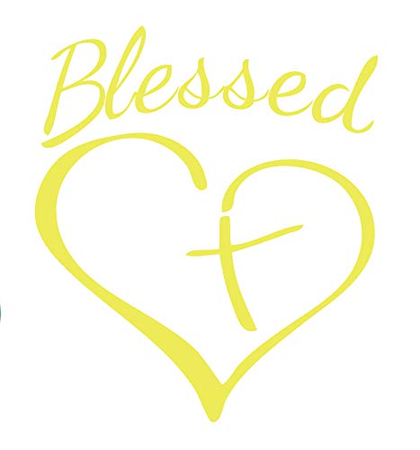 Decaltor Blessed Cross Heart Vinyl Decal