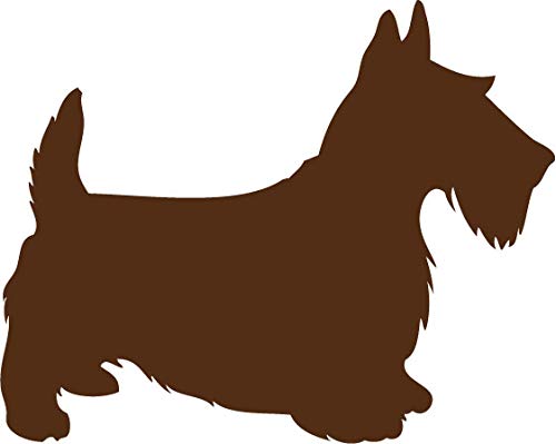 Decaltor Scottish Terrier Silhouette 5 in Vinyl Decal for Laptop Bumper
