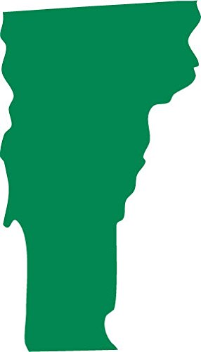 Picniva Green Vermont VT 3 Inch Map Vinyl Car Decal Sticker Vehicle Bumper - Color: green - Size: 3 inches