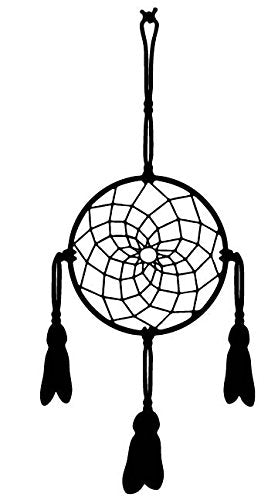 Picniva Dreamcatcher Hanging Feathers Removable Vinyl Wall Decal