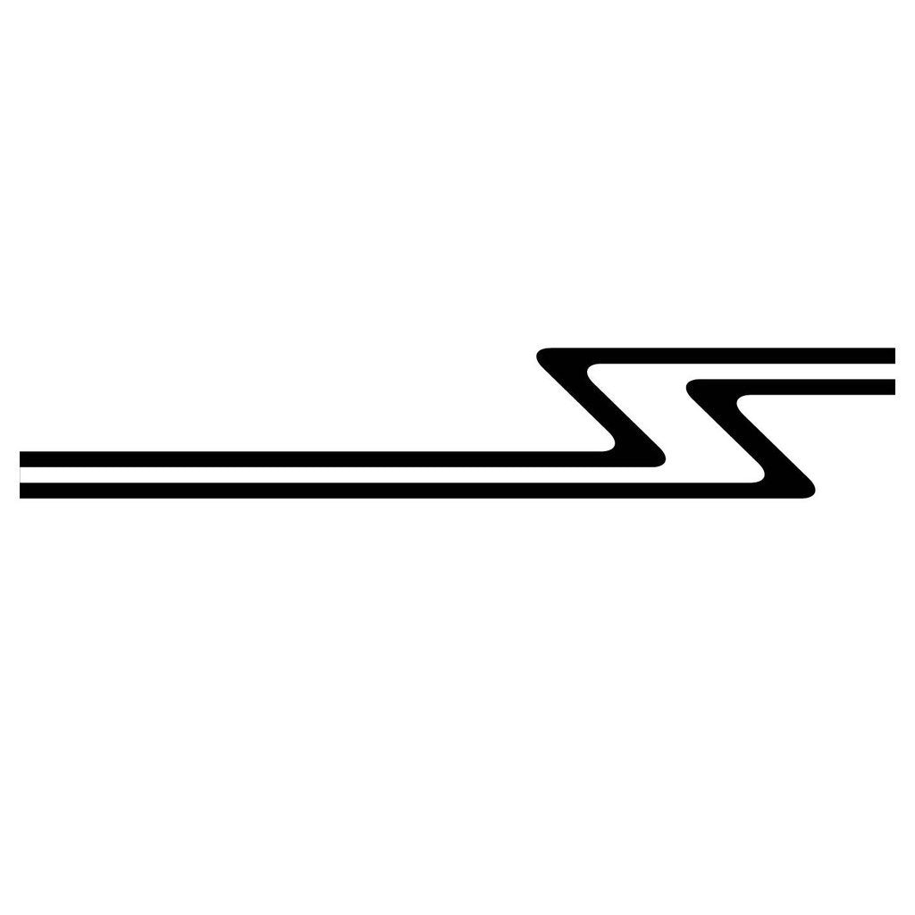 Picniva Style 395 Racing Side Stripe Vinyl Decals, 11 x 64 in, 2 Pc