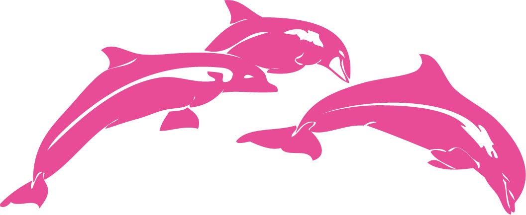 Decaltor Leaping Dolphins Vinyl Decal, 5 in