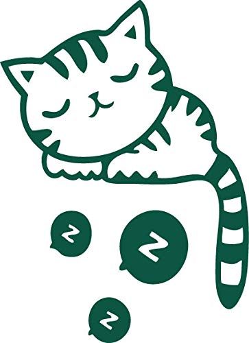 Decaltor Snooze Cat 5 in Vinyl Decal for Laptop Bumper Wall