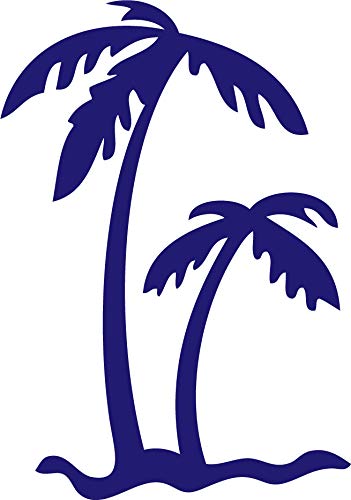 Decaltor Palm Tree 5 in Vinyl Decal for Laptop Bumper Wall