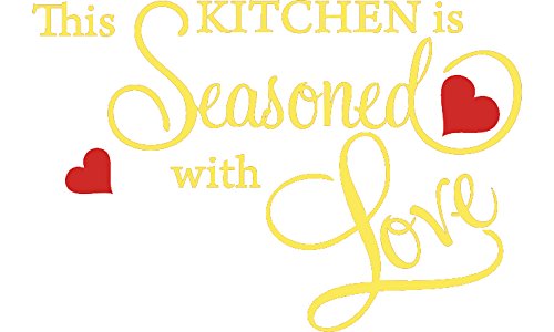 Picniva This Kitchen Is Seasoned With Love Decal, Yellow, 15 x 22 in