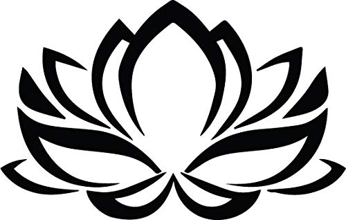 Decaltor Lotus Flower #2 5 in Vinyl Decal Laptop Bumper Wall