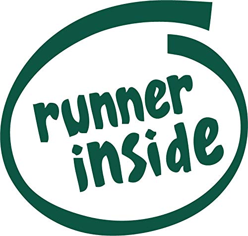 Decaltor Runner Inside Vinyl Decal, 5 in, Car Window Sticker