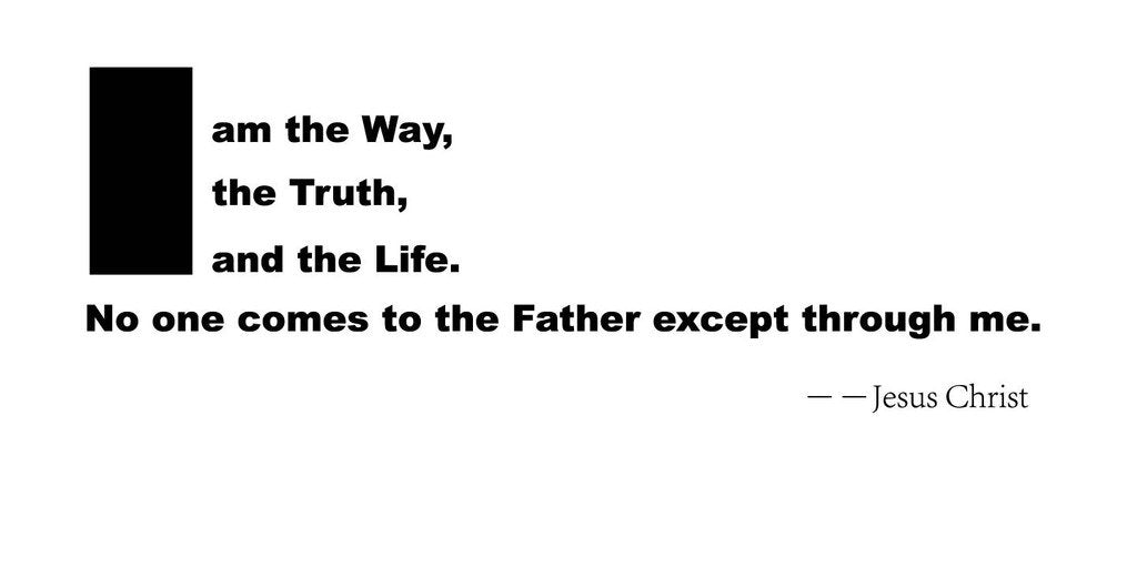 Picniva Jesus Christ I Am The Way Scripture Removable Vinyl Wall Decal