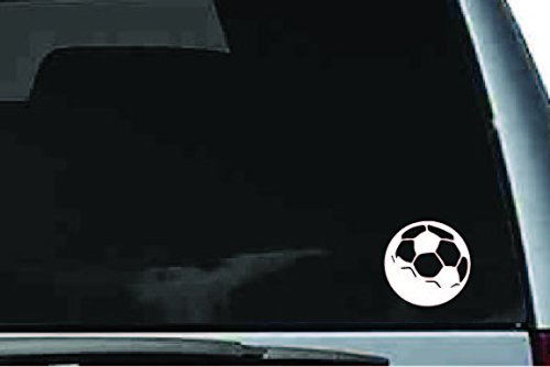 Picniva Soccer Ball Sty3 Vinyl Car Window Decal, Approx 5 in