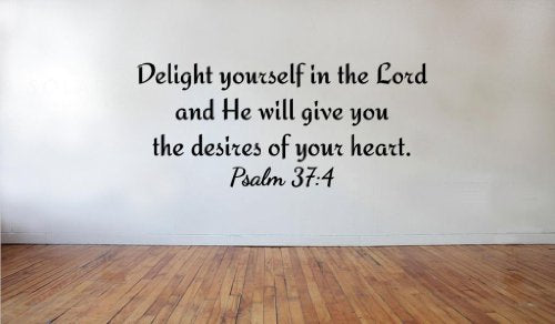 Picniva Delight Yourself in Lord Wall Decal Removable Home Decor