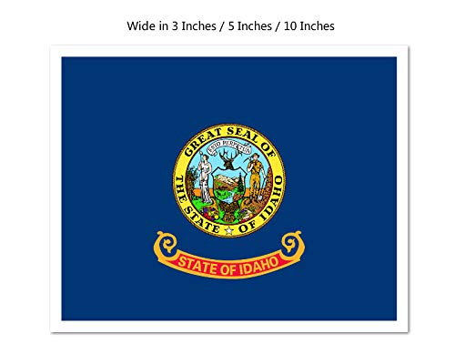 Picniva Idaho State Flag Vinyl Car Bumper Window Sticker, 10 in Wide
