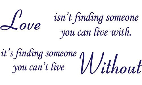 Picniva Love Without Quote Vinyl Wall Decal, Purple 22 x 10 in