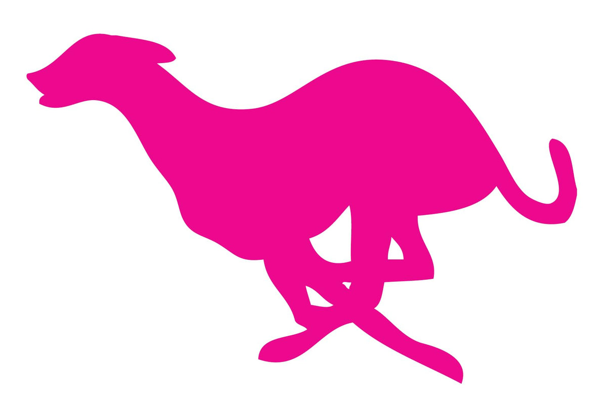 Decaltor Running Greyhound Vinyl Decal, Car Window Sticker