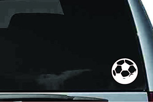 Picniva Soccer Ball Sty2 Vinyl Car Window Decal, Approx 5 in