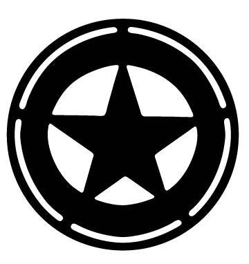 Picniva Badge Style 3 Removable Vinyl Wall Decal - Color: badge style3
