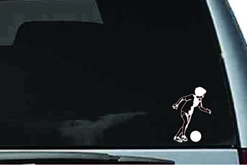 Picniva Soccer Boy Sty12 Vinyl Car Window Decal, Approx 5 in