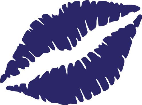Decaltor Kiss Mark Lips Vinyl Decal for Car Window Laptop, 5 in