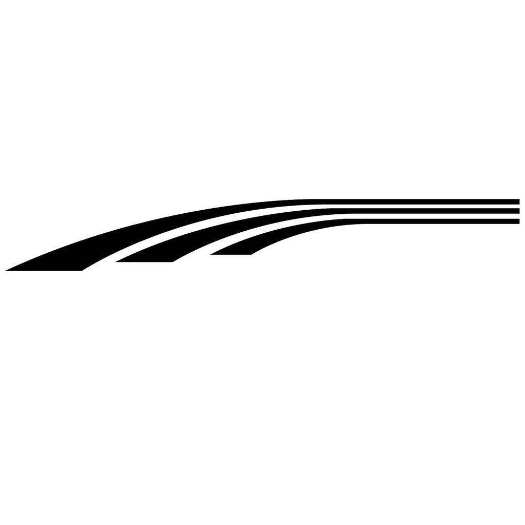 Picniva Style 155 Racing Side Stripe Vinyl Decals, 11 x 79 in, 2 Pc