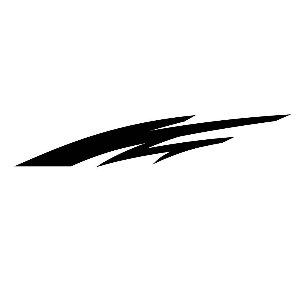 Picniva sty229 Racing Car Body Side Stripes Sticker Decal 2 Pcs