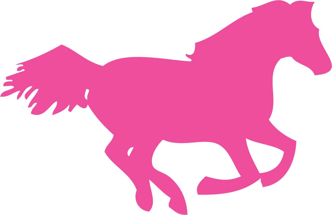 Decaltor Western Running Horse 5 in Vinyl Decal for Laptop Bumper Wall