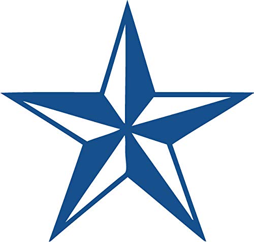 Decaltor Nautical Star 5 in Vinyl Decal for Laptop Bumper Wall