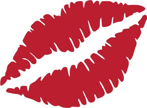 Decaltor Kiss Mark Lips Vinyl Decal for Car Window Laptop, 5 in