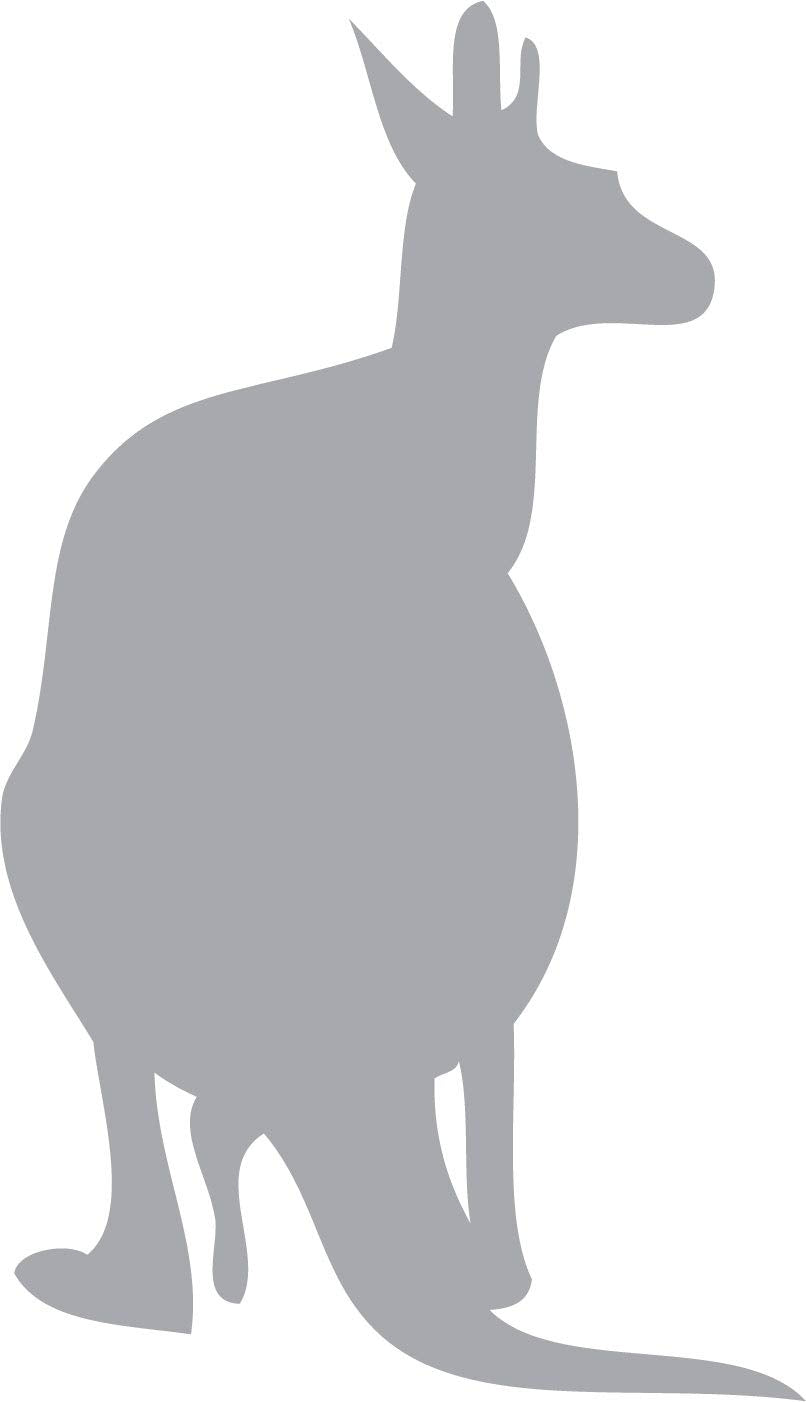 Decaltor Kangaroo Vinyl Decal for Car Window Laptop, 5 in