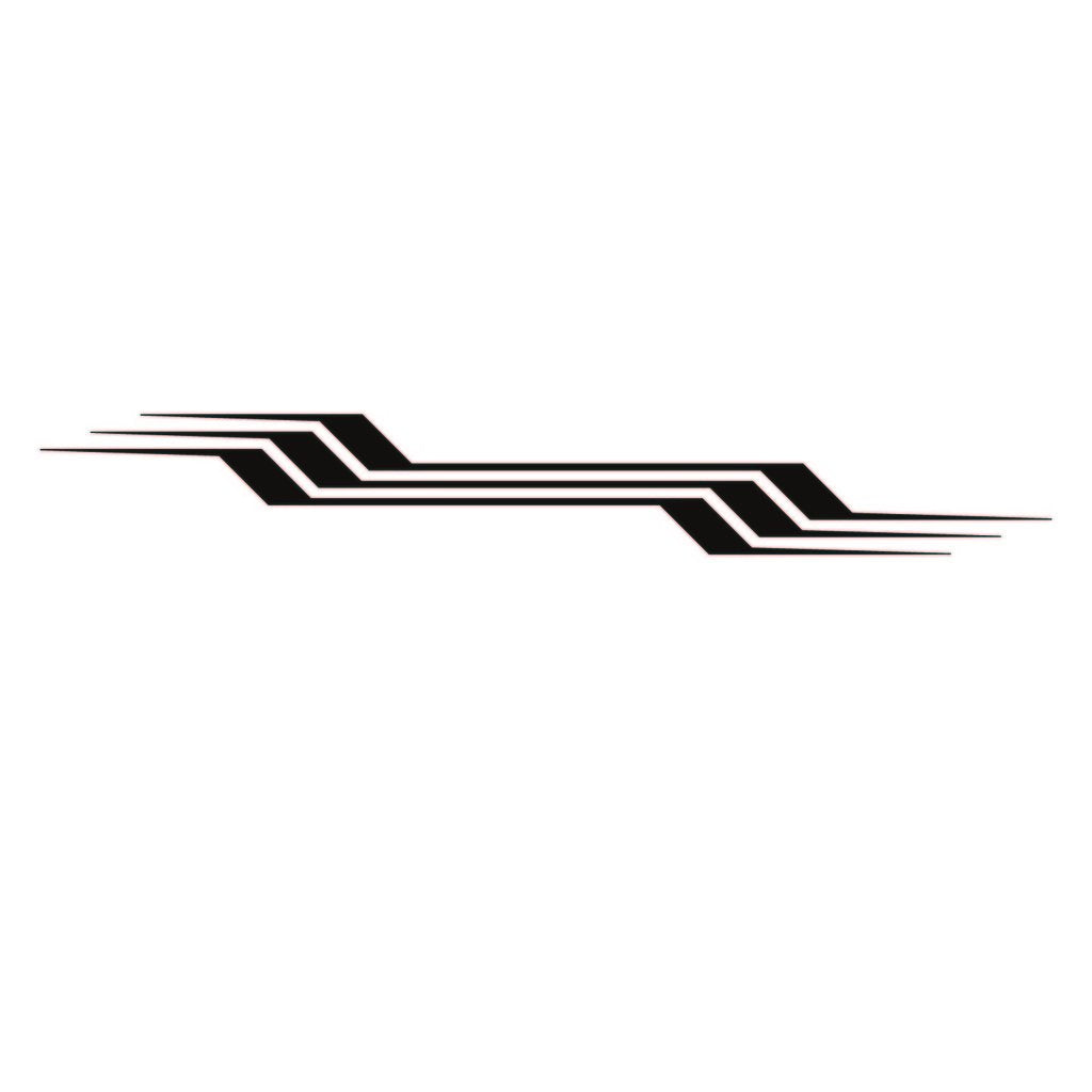 Picniva Style 189 Racing Side Stripe Vinyl Decals, 16 x 115 in, 2 Pc