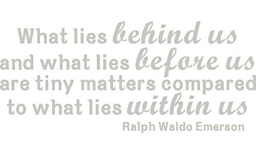 Picniva What Lies Behind Us Wall Quote Decal, Silver, 22 x 9.5 in