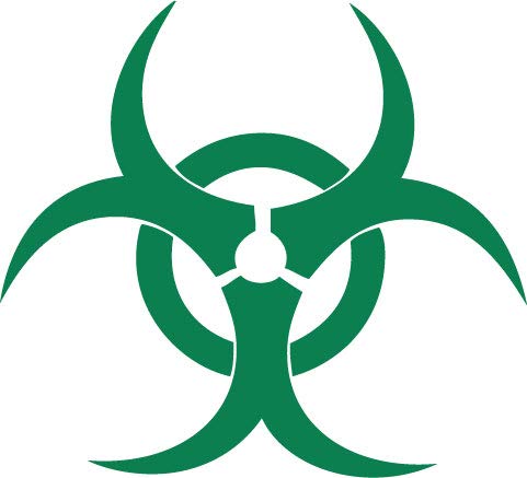 Decaltor Biohazard Symbol Vinyl Decal for Car Windows, Garage Decor