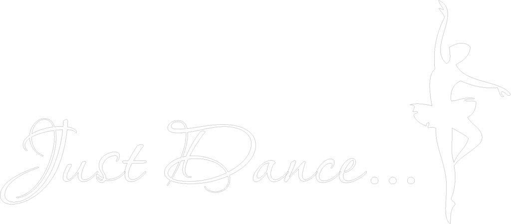 Picniva Just Dance Quote Wall Decal with Ballerina, White 10 x 22 in