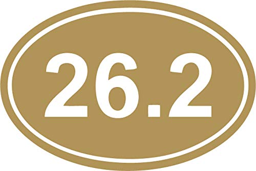 Decaltor 26.2 Marathon Oval Vinyl Bumper Decal, 5 x 3 in