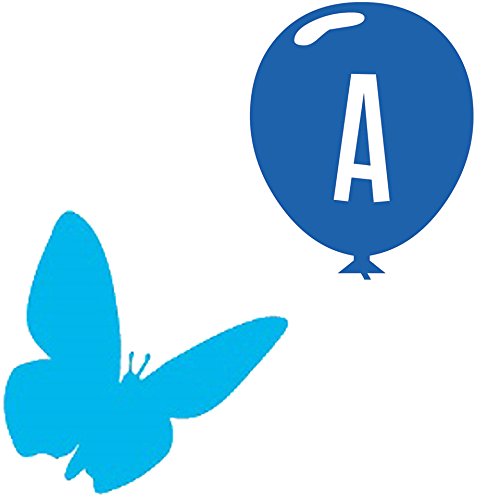 Picniva Custom Baby Name Wall Decal, Blue Butterfly, Font Four