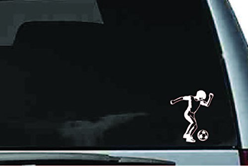 Picniva Soccer Boy Sty16 Vinyl Car Window Decal, Approx 5 in