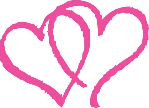 Decaltor Hearts Style 1 Vinyl Decal for Car Window Laptop, 5 in