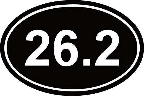 Decaltor 26.2 Marathon Oval Vinyl Bumper Decal, 5 x 3 in