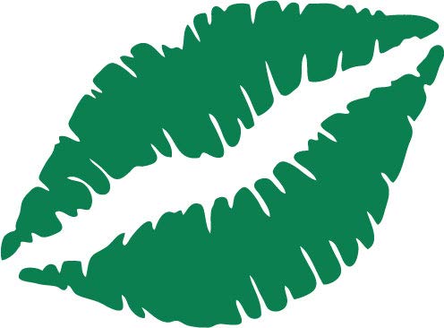 Decaltor Kiss Mark Lips Vinyl Decal for Car Window Laptop, 5 in