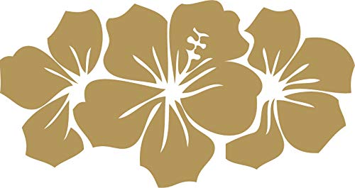 Decaltor Hibiscus Flower Group Vinyl Decal for Car Window Laptop, 5 in