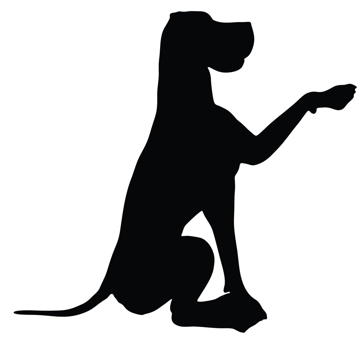 Picniva Great Dane Vinyl Decal (Black, 10'') - Color: Black - Size: 10''