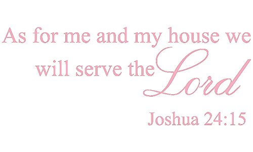 Picniva As for Me and My House Wall Decal, Pink, 22 x 8.5 in