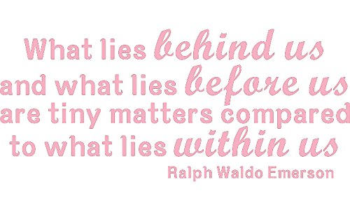 Picniva What Lies Behind Us Wall Quote Decal, Pink, 22 x 9.5 in
