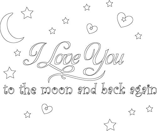 Decaltor Moon and Back Nursery Wall Decal