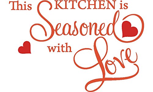 Picniva This Kitchen Is Seasoned With Love Decal, Orange, 15 x 22 in