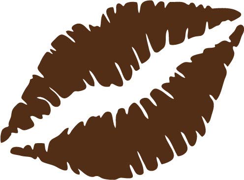 Decaltor Kiss Mark Lips Vinyl Decal for Car Window Laptop, 5 in