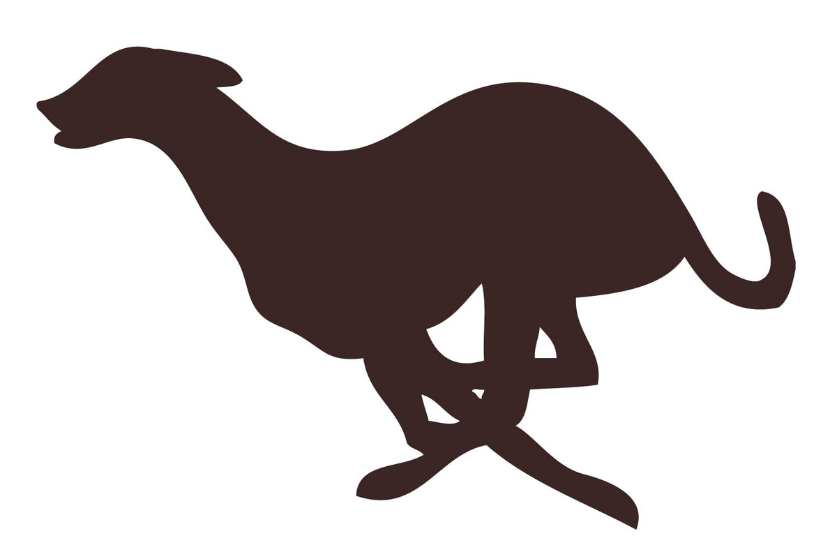 Decaltor Running Greyhound Vinyl Decal, Car Window Sticker