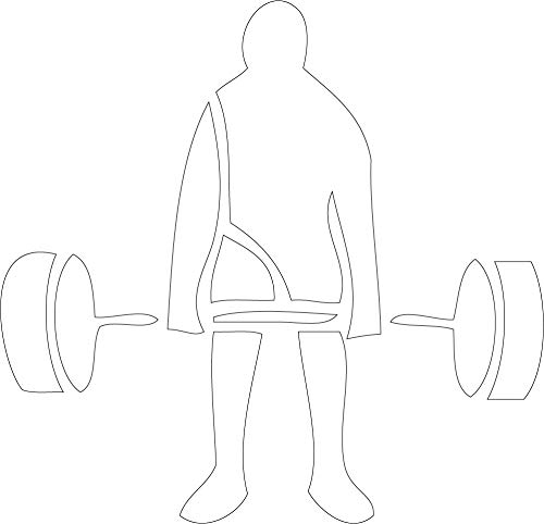Decaltor Weight Lifter 5 in Vinyl Decal for Laptop Bumper Wall