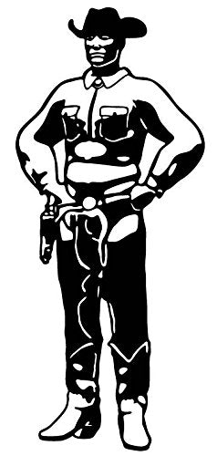 Picniva Cowboy Style 24 Removable Vinyl Wall Decal - Color: cowboy style24